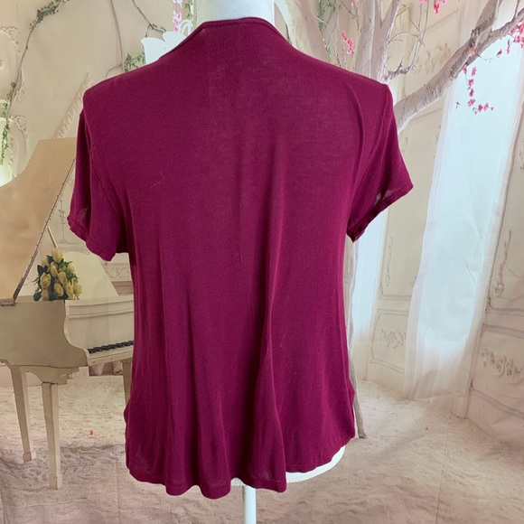 Free People Faux Wrap Berry Blouse - Picture 7 of 11